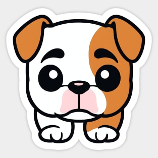 cute baby bulldog Sticker